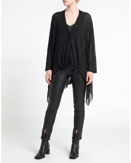 Pierantonio Gaspari Black Cardigan Viscose, Polyamide