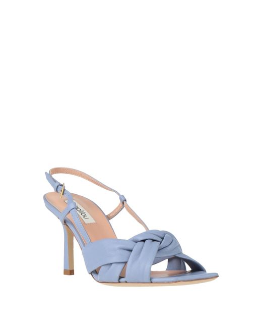 Ninalilou Blue Sandals Leather