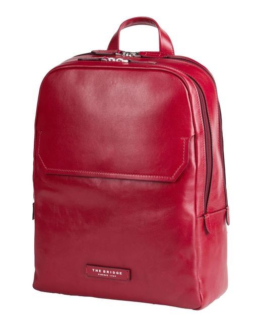 The Bridge Red Backpack Leather for men
