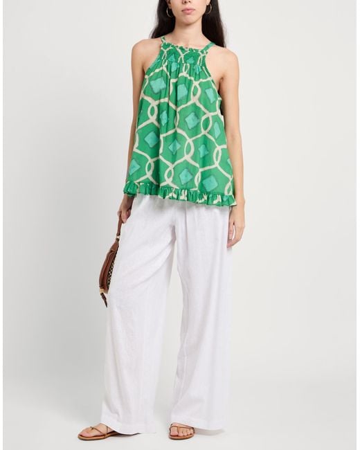 Twinset Green Top Cotton