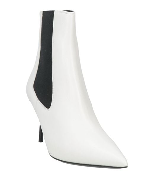 Tom Ford White Ankle Boots Sheepskin