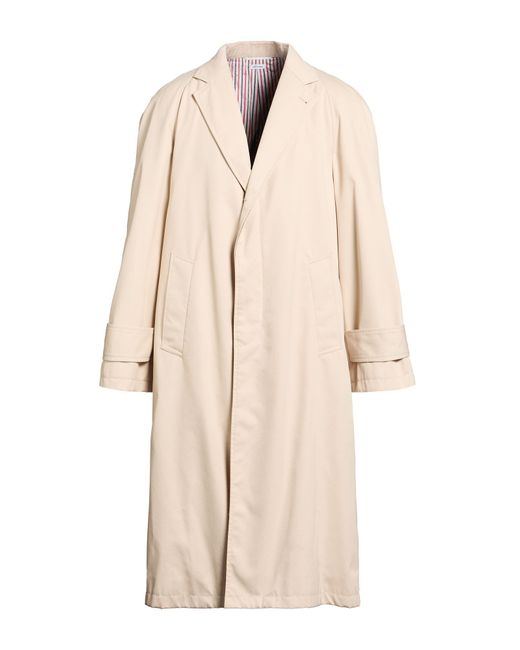 Thom Browne Natural Overcoat & Trench Coat Polyester, Cotton, Polyurethane for men