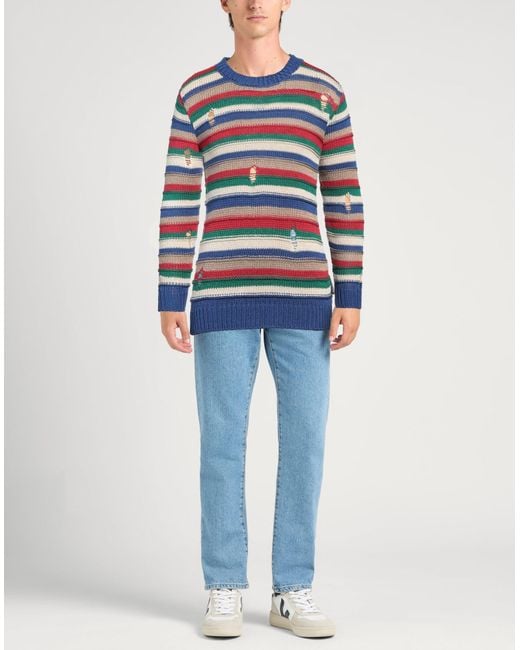 Takeshy Kurosawa Blue Sweater Acrylic for men