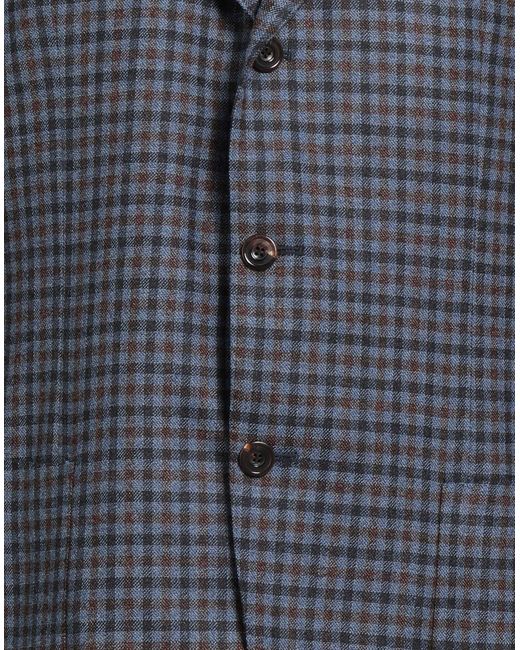 Sartorio Napoli Blue Blazer Virgin Wool for men