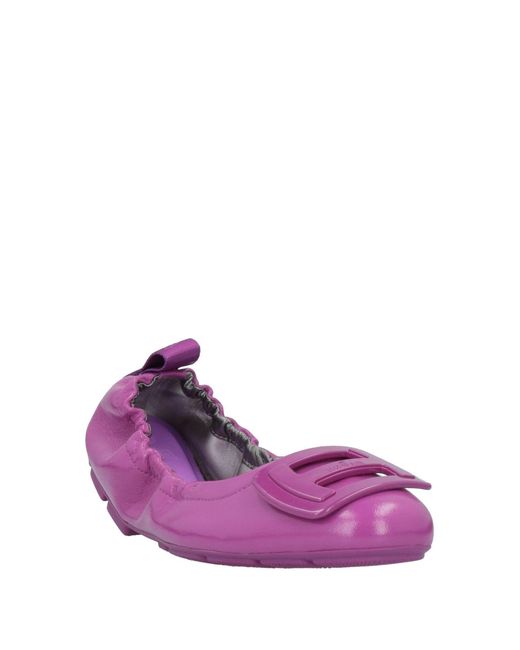 Hogan Purple Ballet Flats