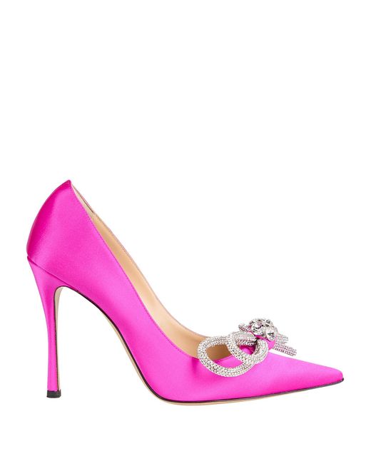 Mach & Mach Pink Fuchsia Pumps Textile Fibers