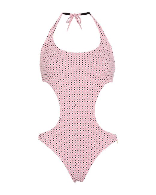 IU RITA MENNOIA Synthetic One-piece Swimsuit in Pastel Pink (Pink) | Lyst