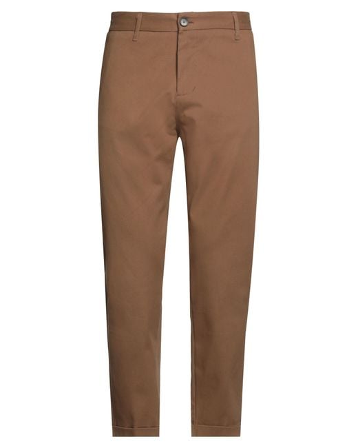 Imperial Brown Pants Cotton, Elastane for men