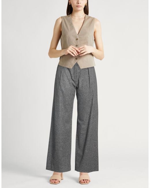Antonelli Gray Pants Wool, Polyamide, Silk, Elastane