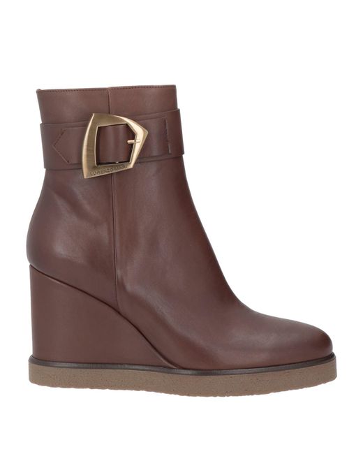 Lorenzo Mari Brown Ankle Boots Calfskin