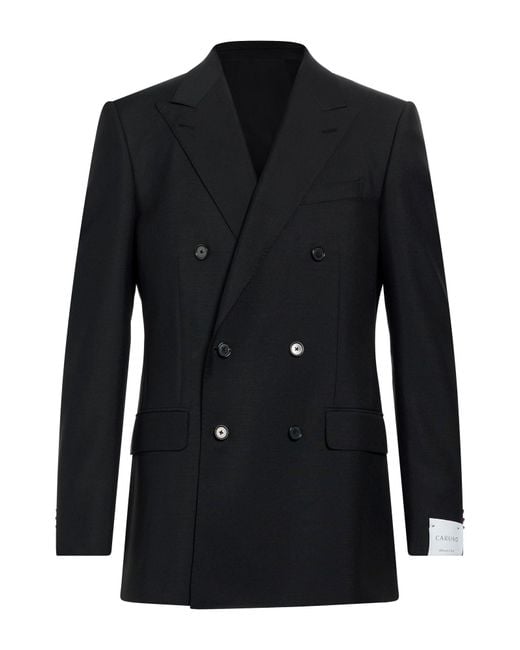 Caruso Black Blazer for men