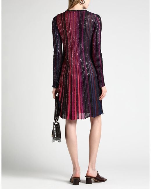 Missoni Purple Mini Sequin Dress