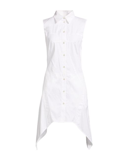 Helmut Lang White Mini Dresses