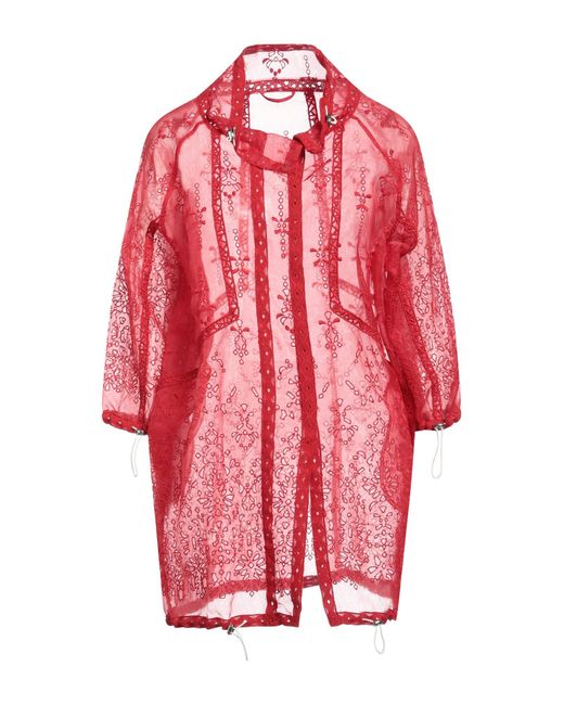 Ermanno Scervino Red Overcoat & Trench Coat