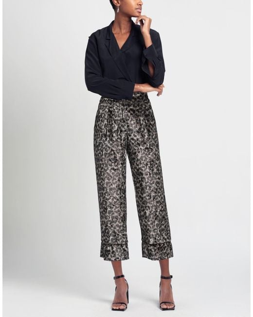 ALESSIA SANTI Gray Pants Polyester, Elastane