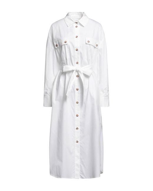 Manuel Ritz White Midi Dress