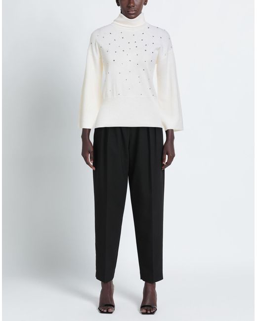 Anneclaire White Rollkragenpullover
