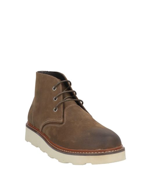Docksteps Brown Khaki Ankle Boots Leather for men