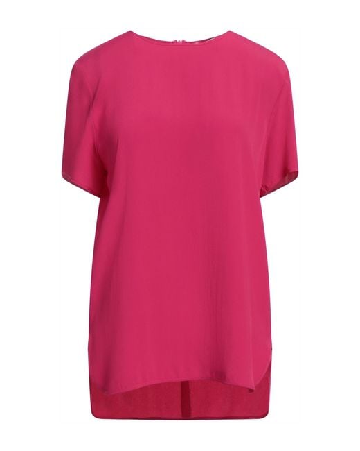 SIMONA CORSELLINI Pink Fuchsia Top Acetate, Silk