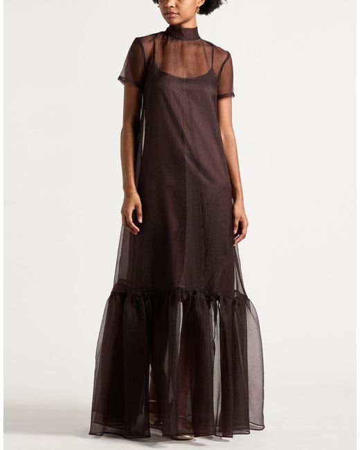 Staud Brown Maxi Dress Polyester
