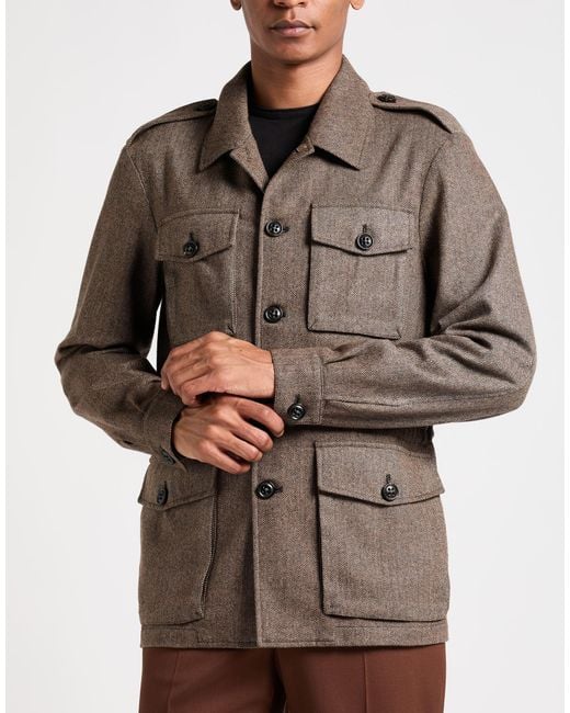 Drumohr Brown Dark Jacket Virgin Wool, Polyester for men