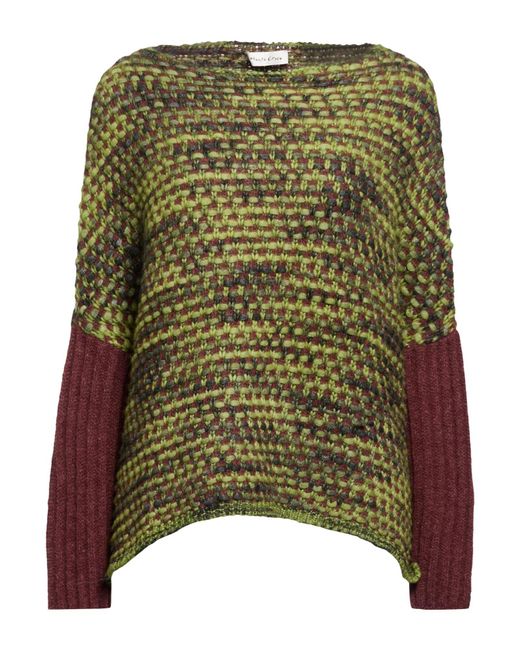 Manila Grace Green Light Sweater Wool, Recycled Polyacrylic, Acrylic, Viscose