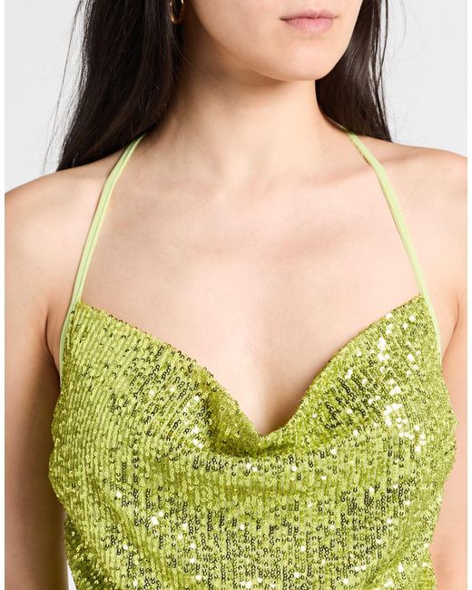 Pinko Green Top Polyester, Elastane