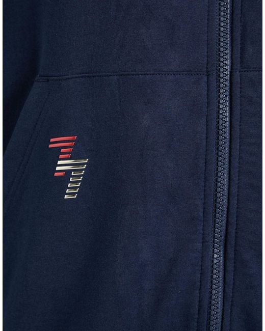 EA7 Blue Sweatshirt Cotton, Polyester, Elastane for men