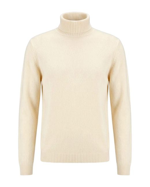Daniele Fiesoli Natural Turtleneck Merino Wool for men
