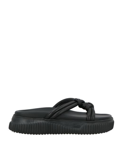 Voile Blanche Black Sandals Leather