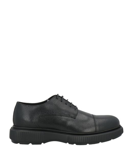 Giovanni Conti Black Lace-Up Shoes Leather for men