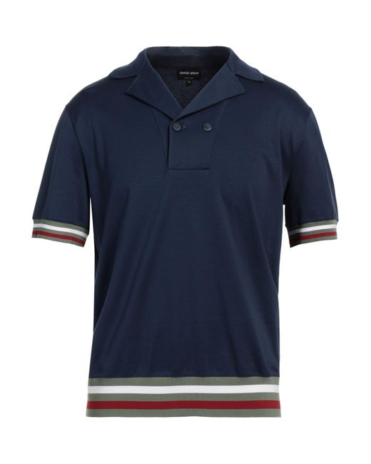 Giorgio Armani Blue Polo Shirt for men