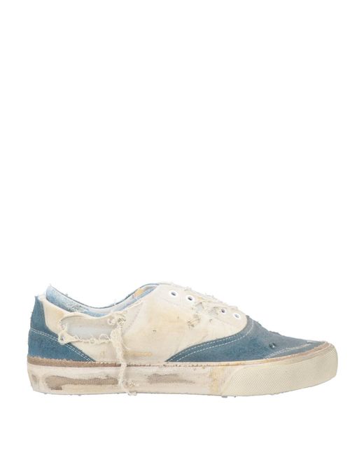 HIDNANDER White Sneakers Leather, Textile Fibers for men