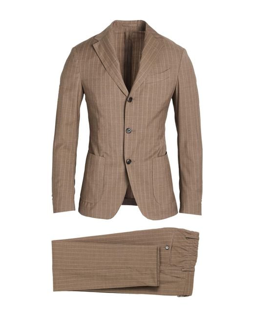 Lardini Brown Suit Wool for men