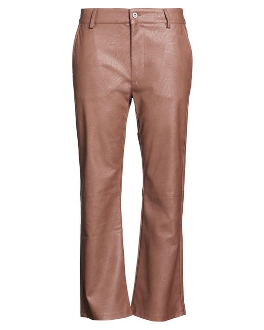 Please Brown Pants Polyurethane, Viscose