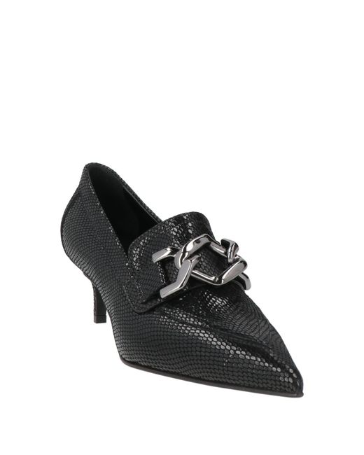 Lella Baldi Black Loafers Leather