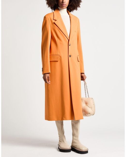 Marni Orange Overcoat & Trench Coat Viscose, Polyamide, Elastane