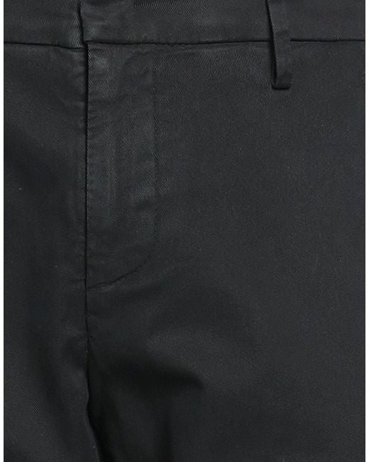 Dondup Black Pants Cotton, Lyocell, Elastane for men
