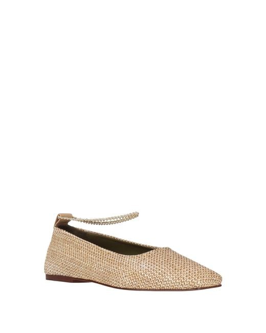 MARIA LUCA Ballet Flats Natural Raffia