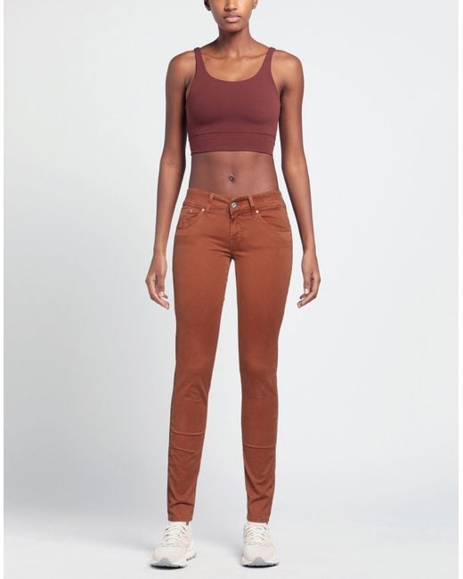 Jacob Cohen Brown Pants Cotton, Elastane