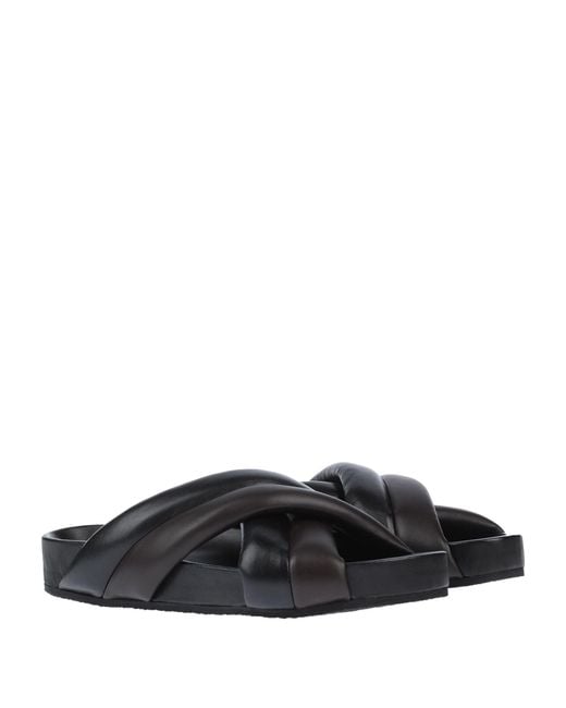 Jil Sander Black Sandals Leather