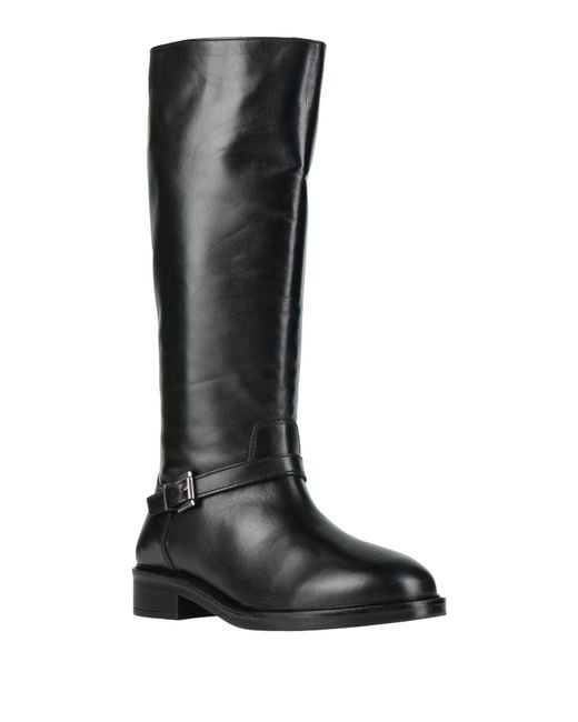 Emanuélle Vee Black Boot Leather
