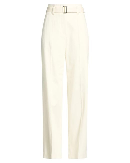 Brunello Cucinelli White Ivory Pants Cotton, Ecobrass