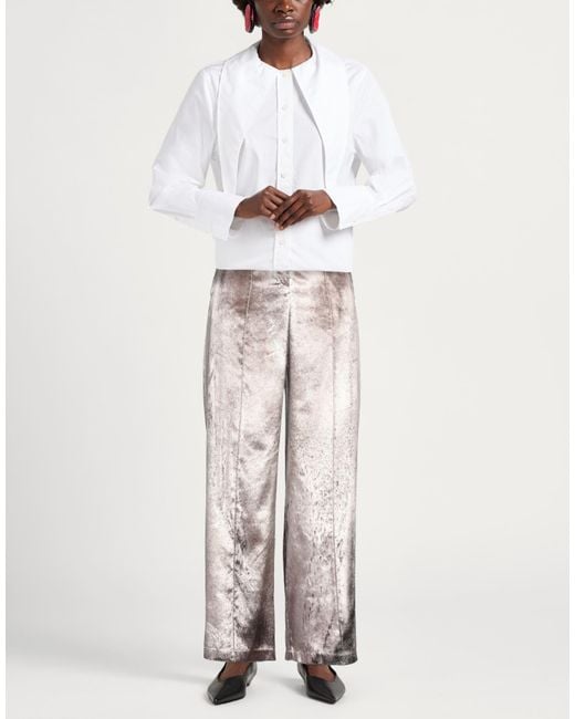 Aviu Natural Khaki Pants Polyester