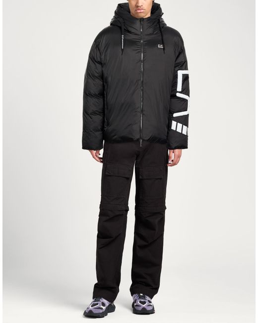 EA7 Black Puffers for men