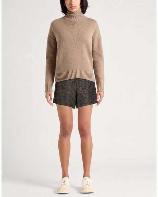 Max Mara Gray Shorts & Bermuda Shorts Virgin Wool, Polyester, Acrylic