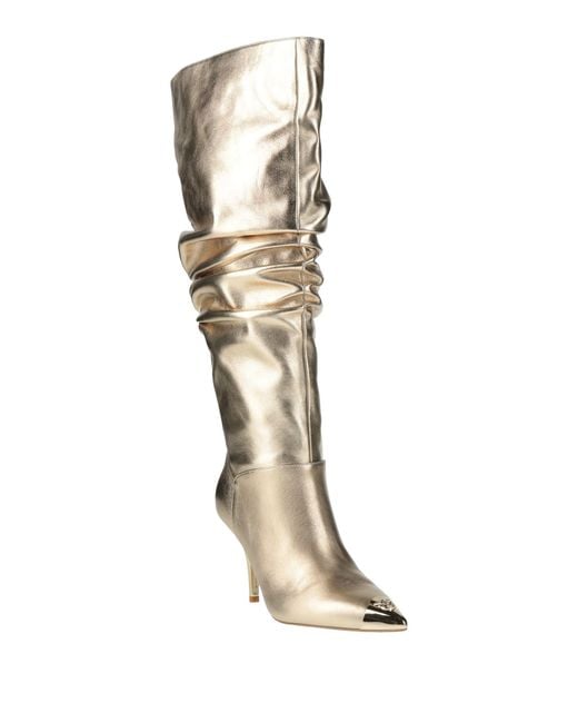Pinko White Boot Leather