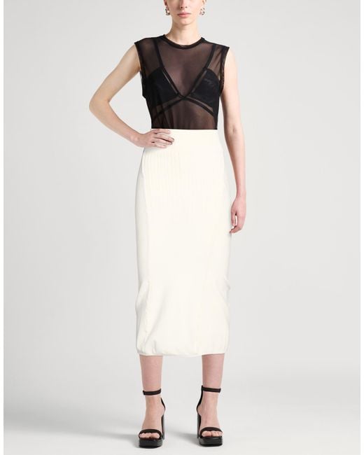 Mugler White Midi Skirts