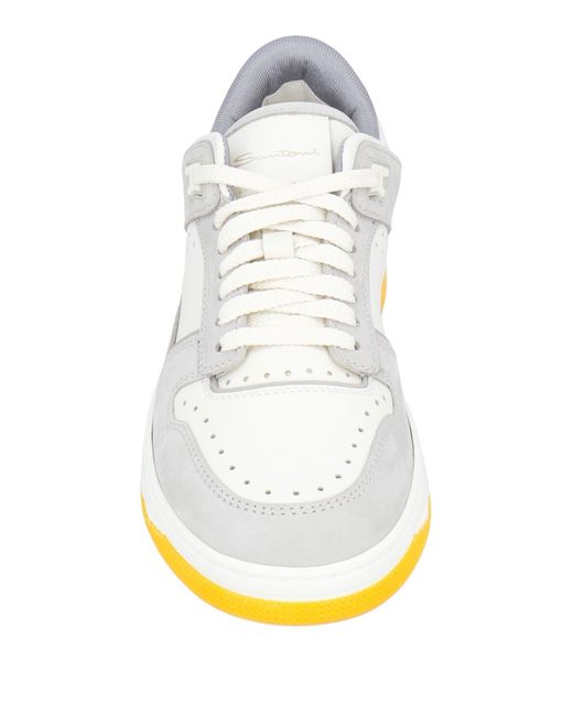 Santoni White Trainers for men