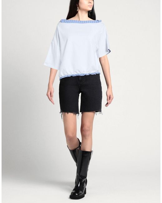 8pm Blue Top Cotton, Elastane